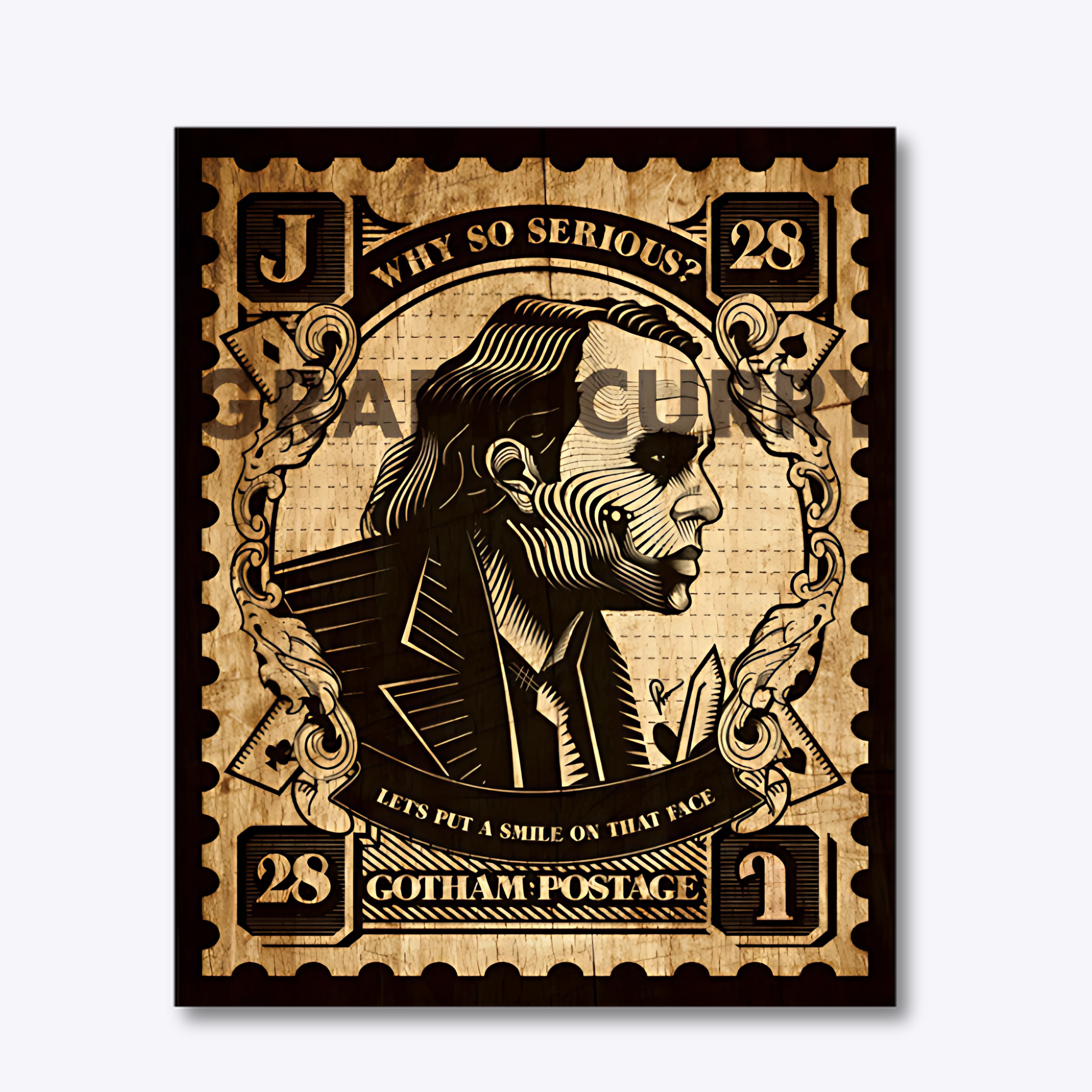 Why So Serious Stamp Wall Art
