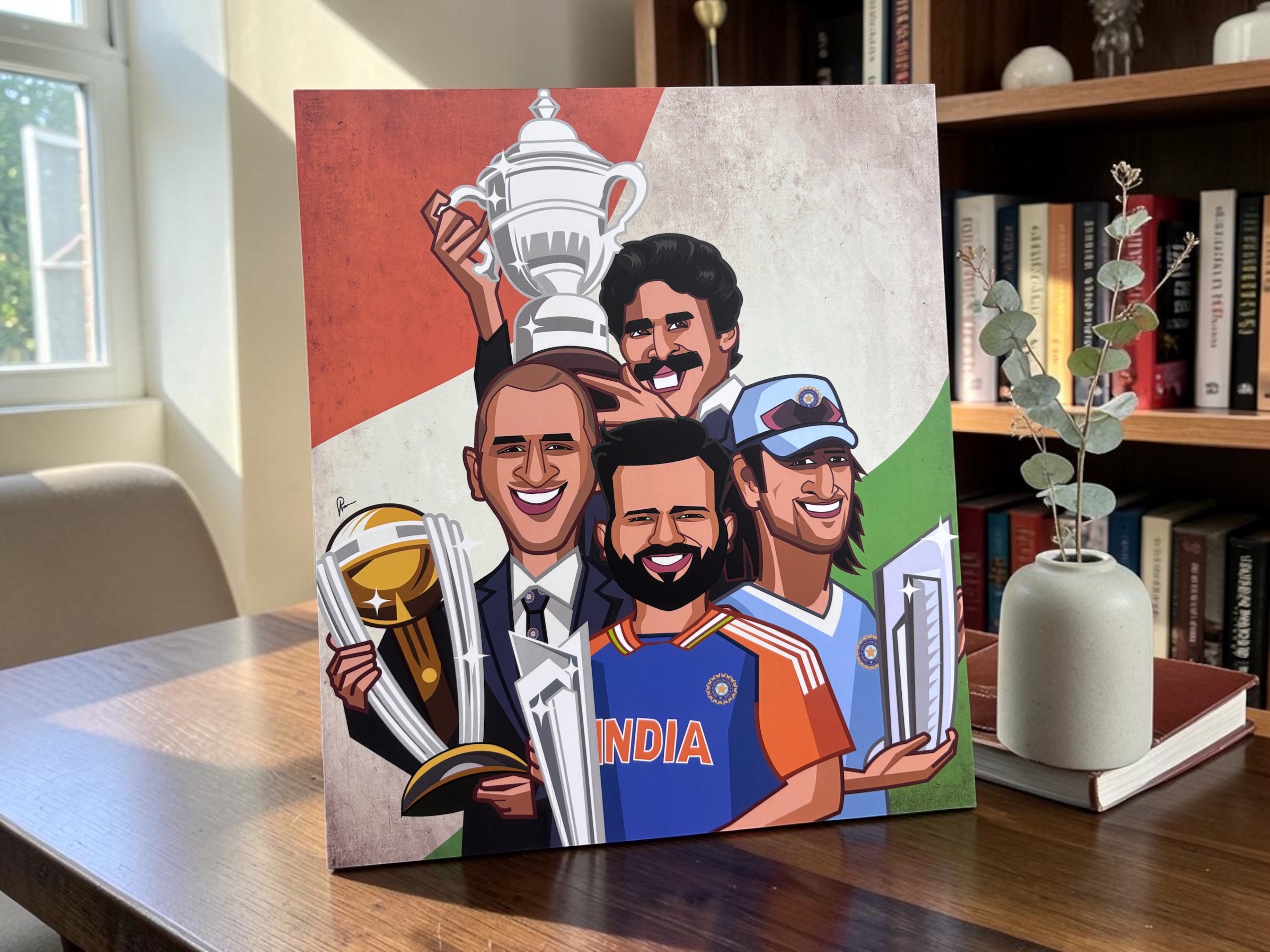 Victory Through Ages: India's World Cup Captains! Wall Art | Graphicurry