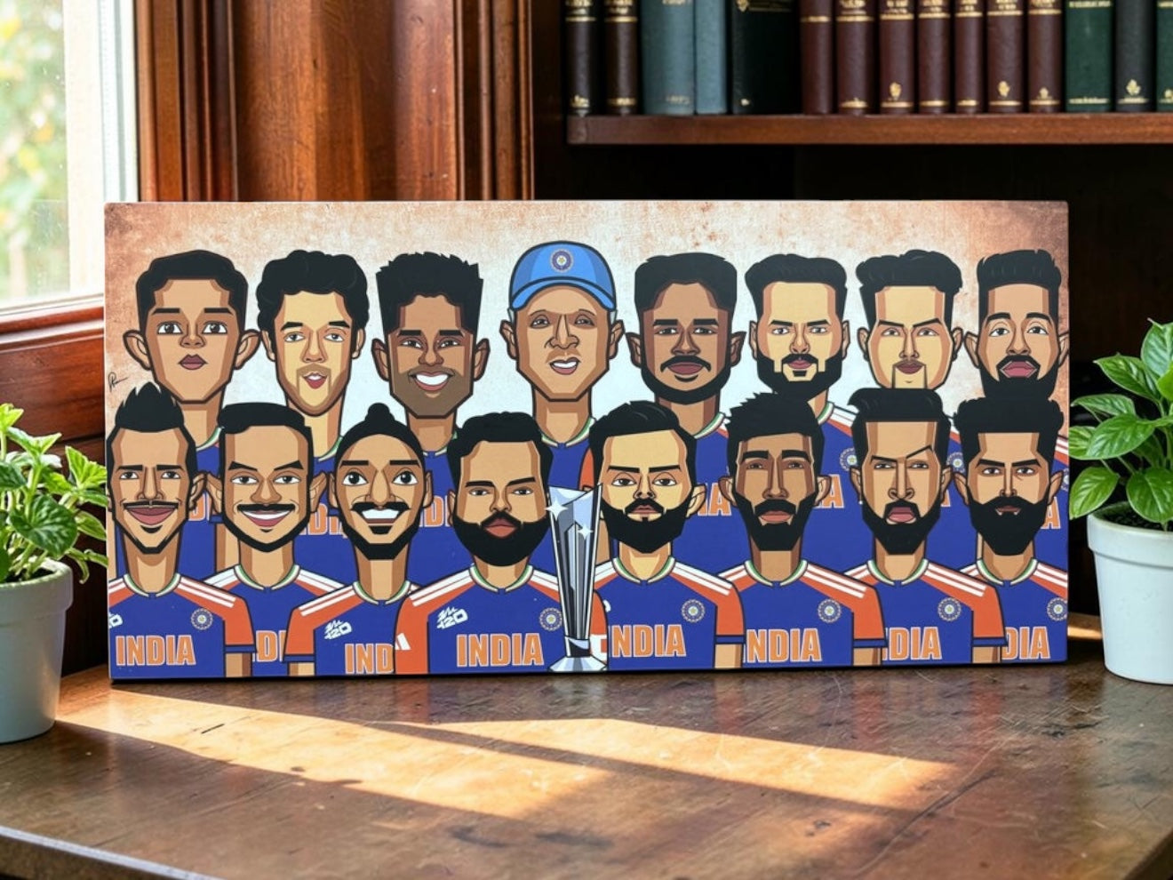 India T20 World Cup Victory Gold Edition Team Portrait Wall Art | Graphicurry