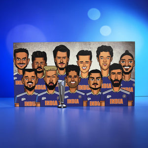 India T20 2026 winners tribute wall decor cricket fan art
