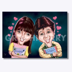 The Wonder Years wall art featuring a heartfelt digital illustration capturing the nostalgic essence of the beloved coming-of-age TV series.