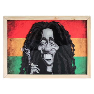 Bob Marley acrylic frame wall art by Graphicurry featuring reggae legend illustration