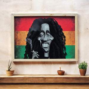 Reggae icon Bob Marley wall art acrylic frame for home decor in India