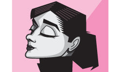 Audrey Hepburn caricature in Graphicurry's signature art style