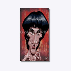 Bruce Lee wall art illustrated by Prasad Bhat featuring the legendary martial arts icon