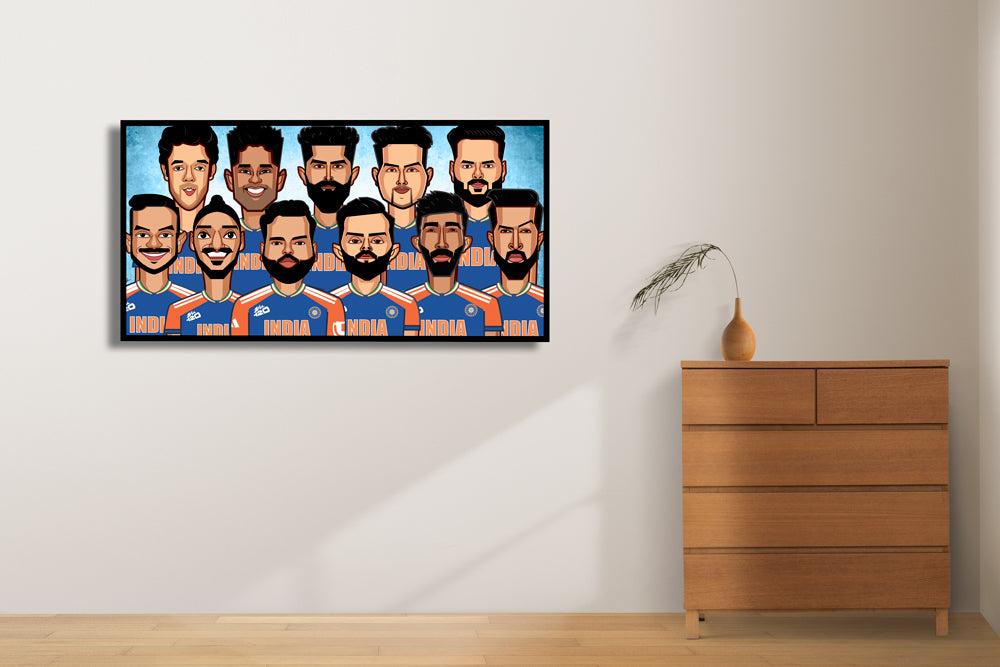 T20 cricket illustration poster for fans and room decor