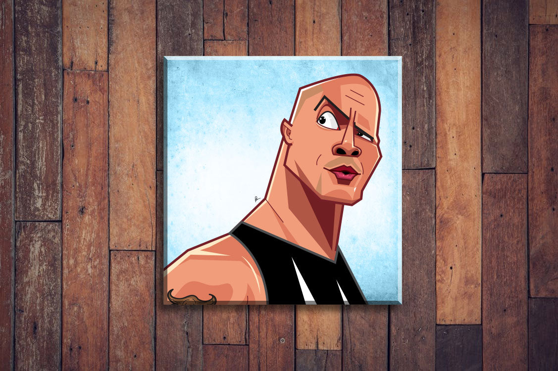 Dwayne Johnson wall art by Graphicurry