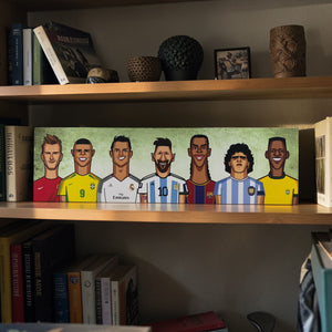 best football wall art featuring greatest players of all time