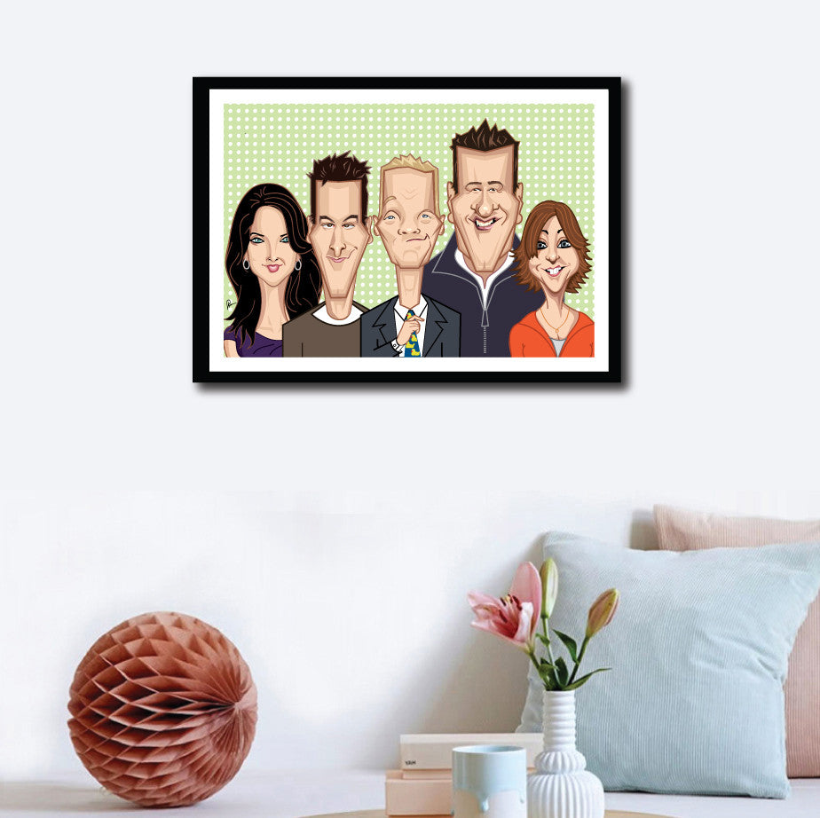 How I Met Your Mother caricature poster by Prasad Bhat