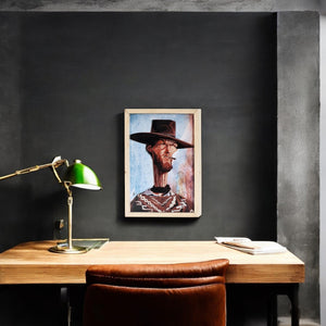 Cowboy western movie wall art featuring Clint Eastwood