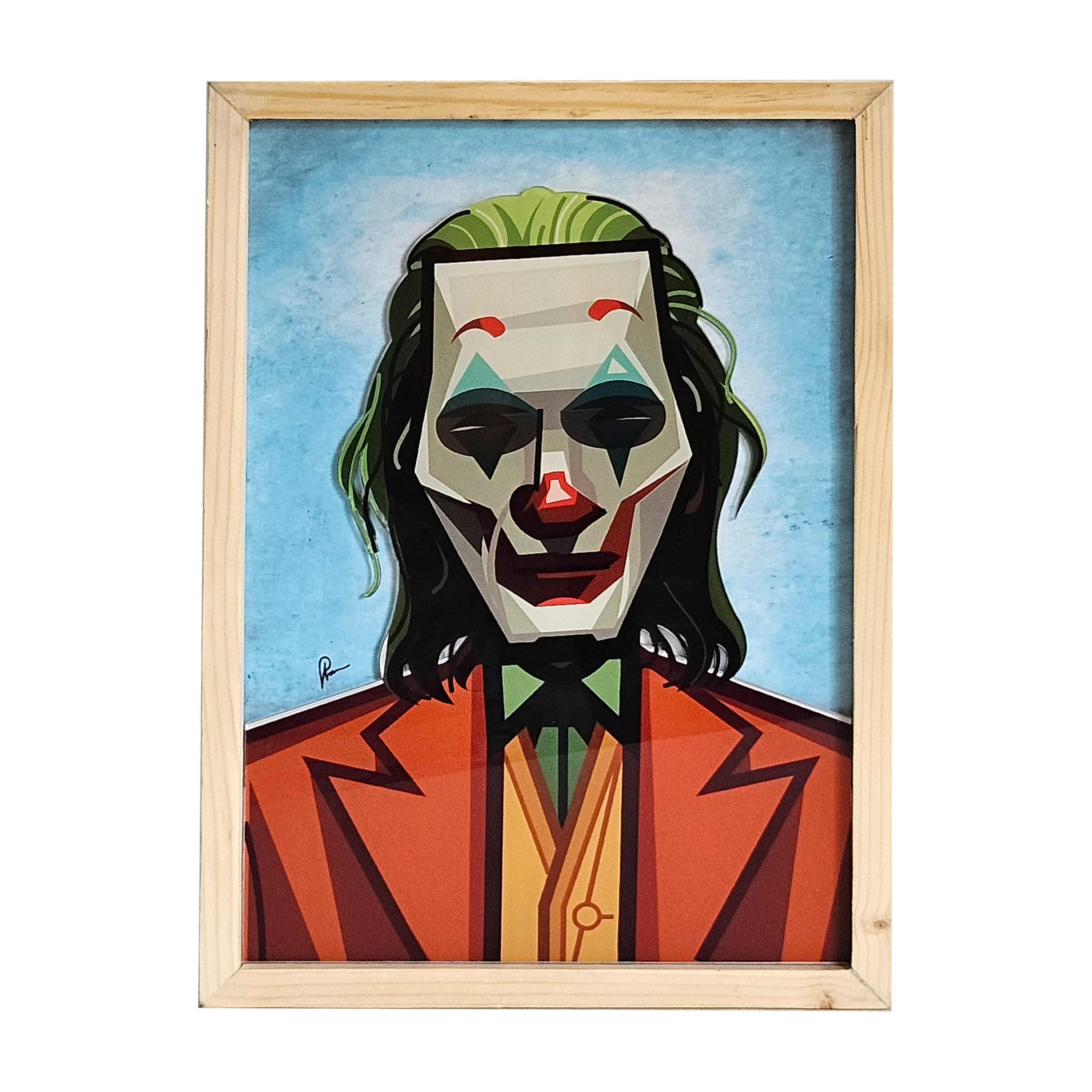 Joker acrylic frame wall art caricature with high gloss finish by Graphicurry