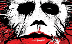 The Joker caricature wall art with bold abstract illustration by Prasad Bhat