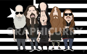 Lamb of God band wall art inspired by the American heavy metal group