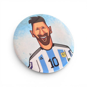 Lionel Messi collectible button badge for football fans