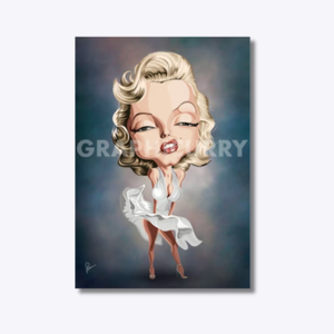 Marilyn Monroe wall art featuring the iconic Hollywood actress and style legend.