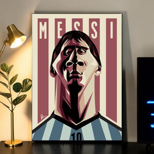 Lionel Messi Argentina football artwork laminate print