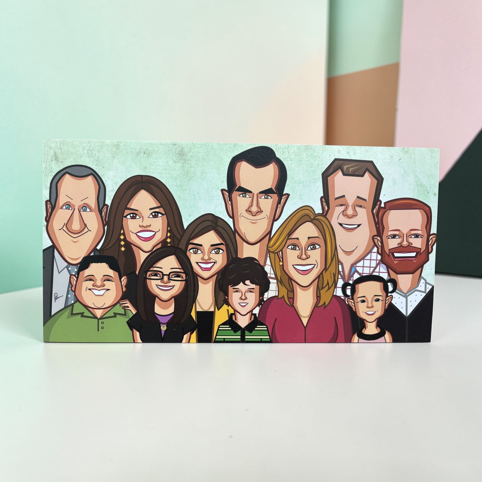 Modern Family poster caricature illustration pop culture wall decor India