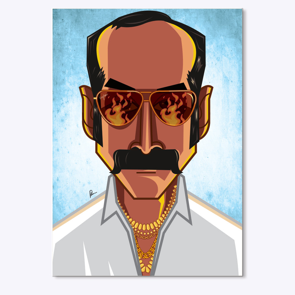 Ranga Tribute Limited Edition wall art inspired by Fahadh Faasil's character from Aavesham
