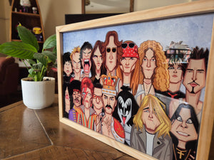 Premium music wall art inspired by classic rock artists
