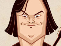 Graphicurry Jack Black tribute poster featuring iconic rockstar illustrations