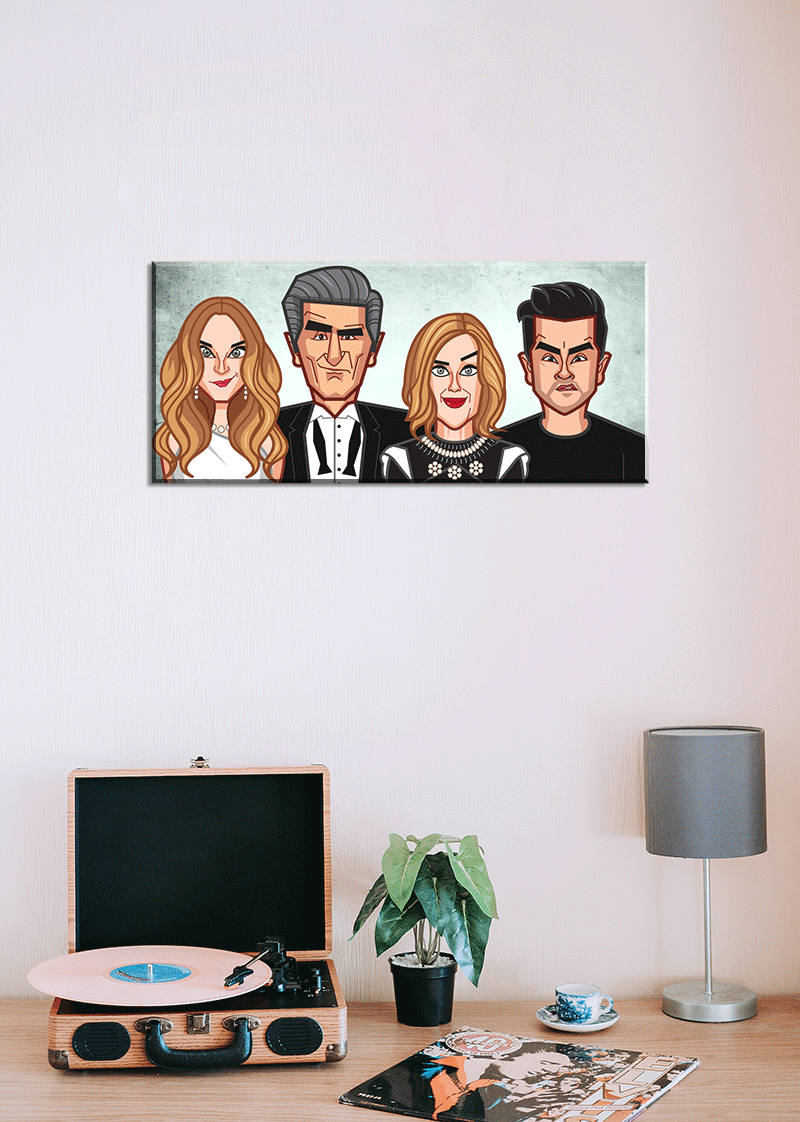 Sitcom-inspired family comedy wall art laminate by Graphicurry