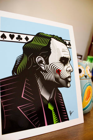 The Dark Knight Joker poster inspired by the iconic supervillain