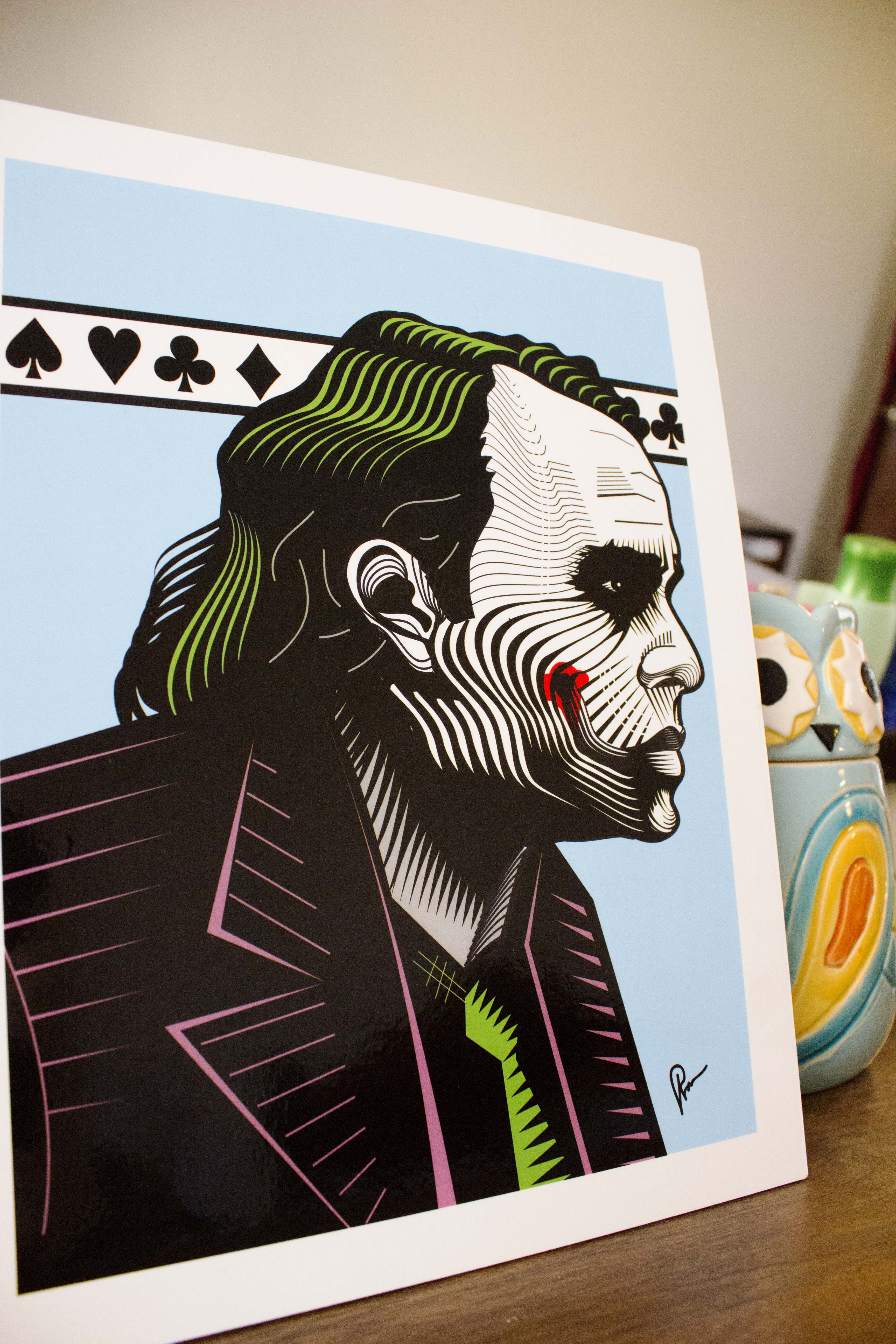 The Dark Knight Joker poster inspired by the iconic supervillain