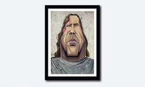 The Hound Game of Thrones A3 poster