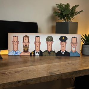 Tom Hanks movie legend artwork celebrating his most memorable film characters