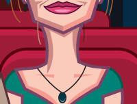 Visual of La La Land Poster by Prasad Bhat. Close of lead actress's torso in Vector Caricature Illustration. 