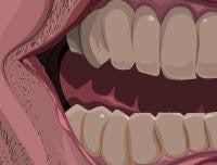 Framed Caricature Art Poster of famous scene from movie "Shining" . Image shows the closeup of his wildly smiling teeth.