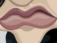 Beatles Poster Details of Lips in Vector Caricature Artwork by Prasad Bhat, Graphicurry