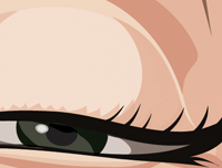 Zoomed in close up of Marilyn Monroe's dreamy eyes. Caricature art by Prasad Bhat.