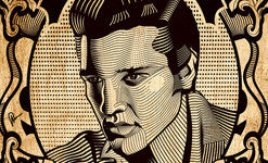 Elvis Stamp Wall Art by Graphicurry