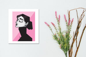 Audrey Hepburn caricature by artist Prasad Bhat.