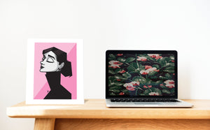 Audrey Hepburn caricature by artist Prasad Bhat.