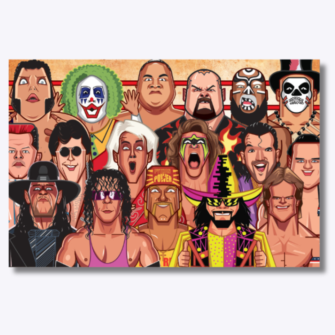 90s Childhood Legends nostalgic wall art laminate by Graphicurry