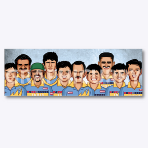 90s Cricket OGs caricature wall art by Graphicurry