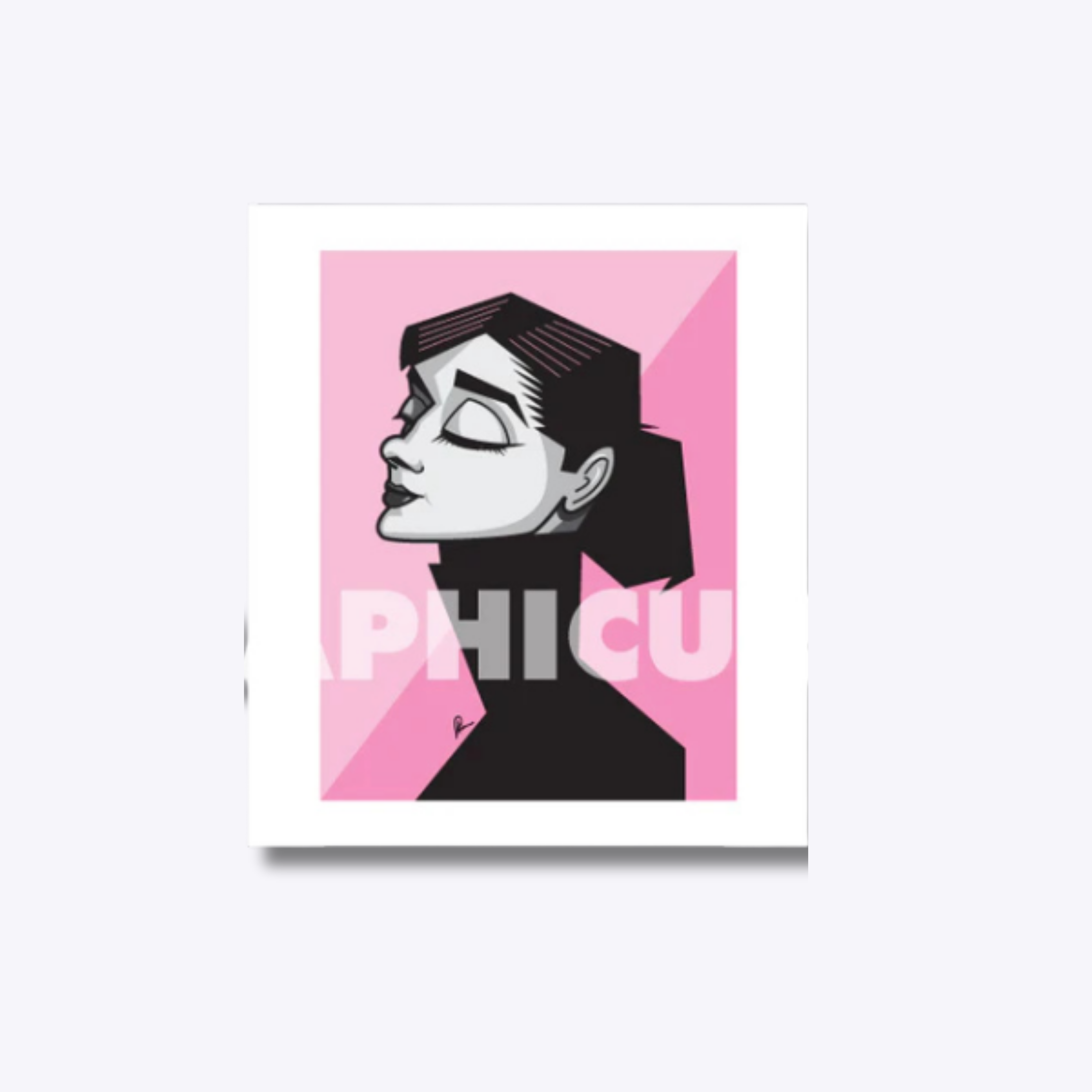 Audrey Hepburn artwork featuring a stylish digital illustration inspired by her iconic role in Breakfast at Tiffany’s, capturing her timeless elegance and charm