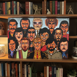 Bollywood villains wall art with famous bad guys from Indian cinema