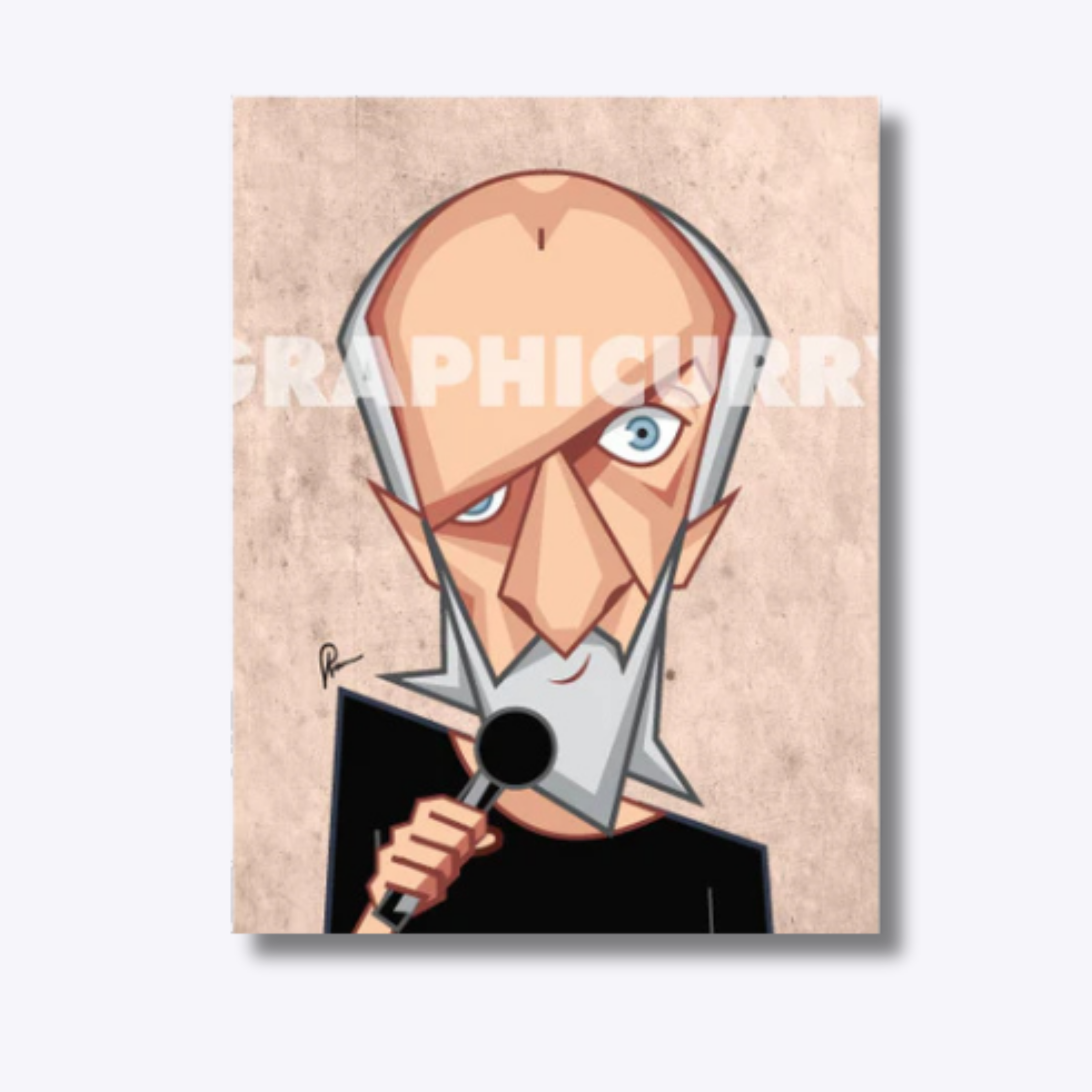 George Carlin artwork featuring a bold digital illustration of the legendary comedian, capturing his sharp wit, countercultural humor, and thought-provoking social commentary.