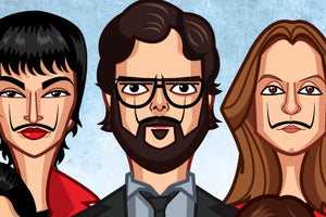 Money Heist inspired vector art by Graphicurry