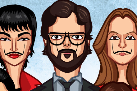 Money Heist inspired vector art by Graphicurry