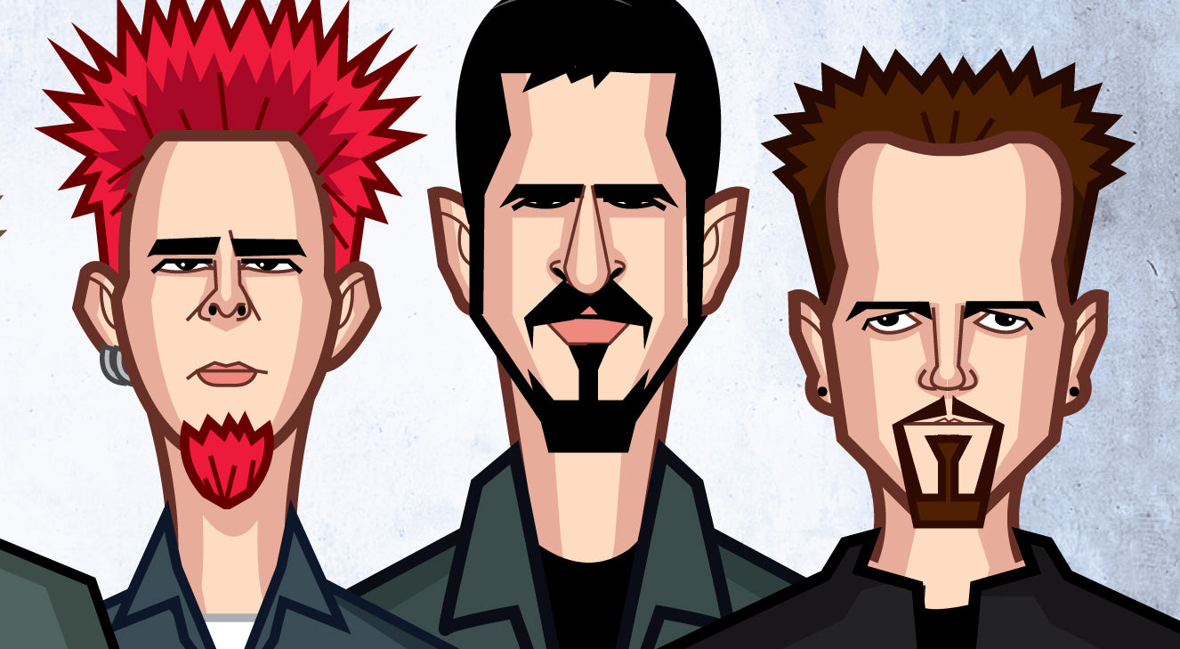 Linkin Park tribute wall art displayed in modern room interior