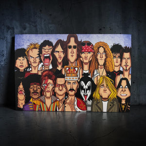 Rock music wall art framed for home decor