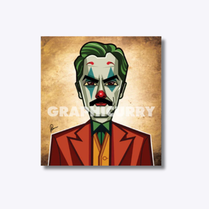 Nawazuddin Siddiqui reimagined as The Joker in a striking digital illustration, blending his intense screen presence with the chaotic and enigmatic essence of the iconic DC villain.