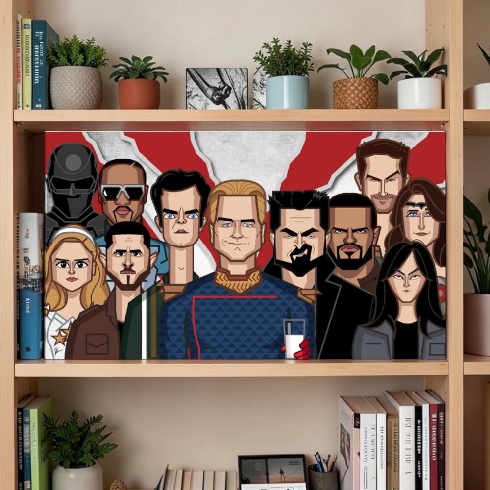 The Boys tribute artwork minimal design featuring recognizable characters