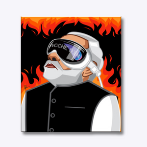 Acche Din political satire wall art illustrated by Prasad Bhat
