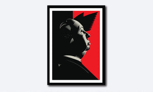 Alfred Hitchcock poster inspired by The Birds