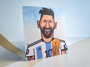 Premium Lionel Messi Argentina World Cup artwork for football fans and collectors.